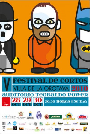 Cartel del V Festival de cortos Villa de Orotava